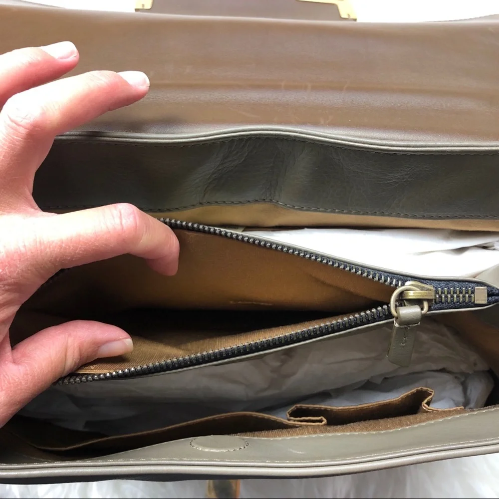 Lanvin | NWT Vintage Deadstock Miss Sartorial Calfskin Bag Taupe/Brown
